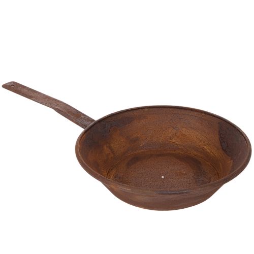 Plantenbak, roestkleurige bak met handvat, metalen plantenbak, Ø31cm | Floristik24.nl