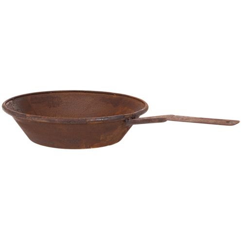 Plantenbak, roestkleurige bak met handvat, metalen plantenbak, Ø31cm | Floristik24.nl