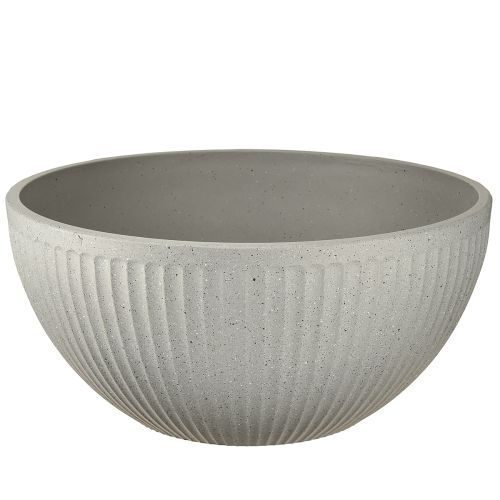 Plantenbak, gevlekt grijs kunststof, Ø35cm, H16,5cm
