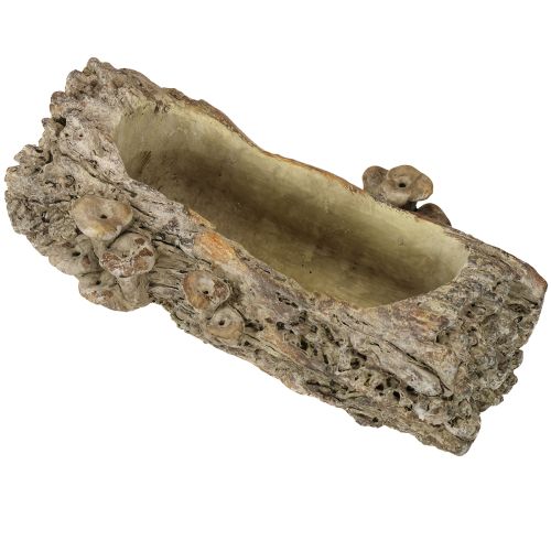 Plantenbak van gegoten steen met paddenstoelen 36×18×12,5 cm