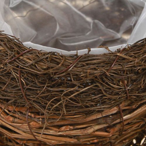 Artikel Plantenschaal beker stro wijnstokken naturel bruin Ø20cm 2st