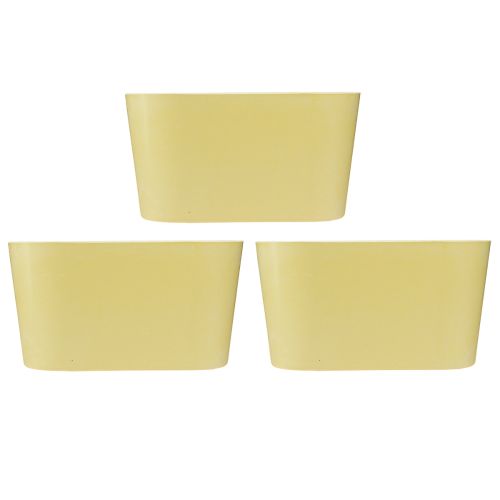 Artikel Plantenschaal ovaal geel decoratieve schaal kunststof 20×10×11cm 3 stuks