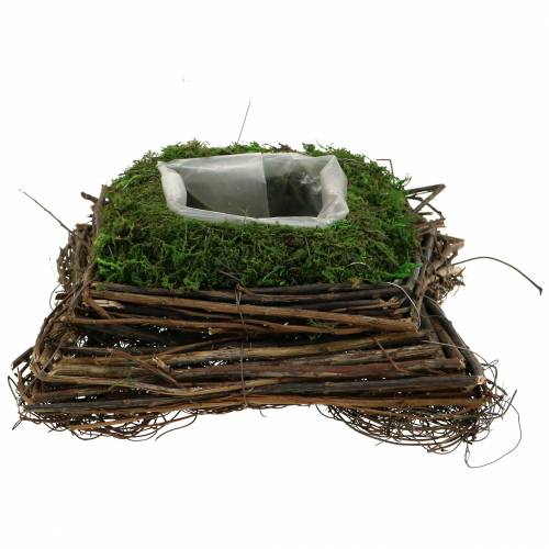 Artikel Plantenkussen rotan, mos 20cm x 20cm H8cm