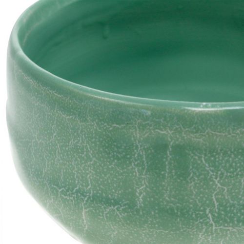 Floristik24 Plantenschaal met mandpatroon, keramiek decoratie, ronde opstelling schaal Ø16cm H7.5cm