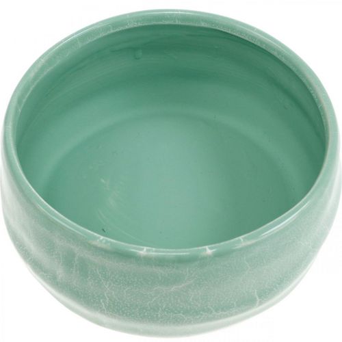 Floristik24 Plantenschaal met mandpatroon, keramiek decoratie, ronde opstelling schaal Ø16cm H7.5cm
