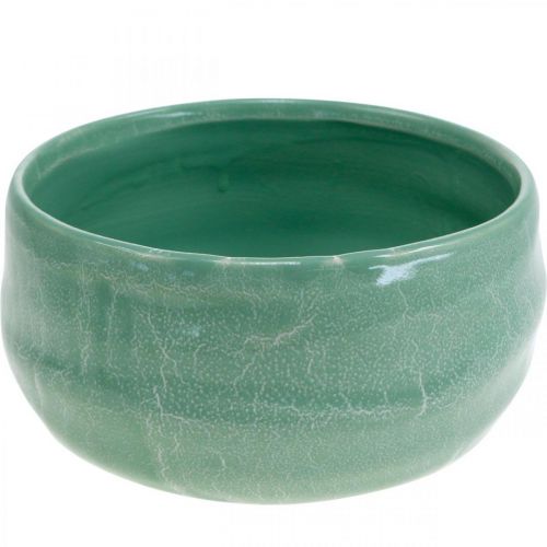 Floristik24 Plantenschaal met mandpatroon, keramiek decoratie, ronde opstelling schaal Ø16cm H7.5cm