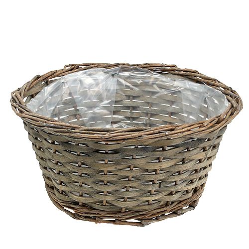 Floristik24 Plantenschaal rond grijs Ø30cm H16cm 1st