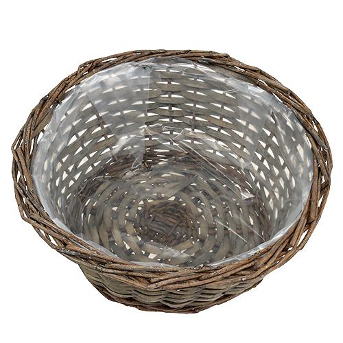 Floristik24 Plantenschaal rond grijs Ø30cm H16cm 1st