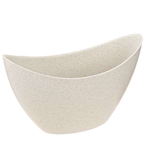 Artikel Plantenboot sierschaal kunststof beige 20×9cm H12cm 3st