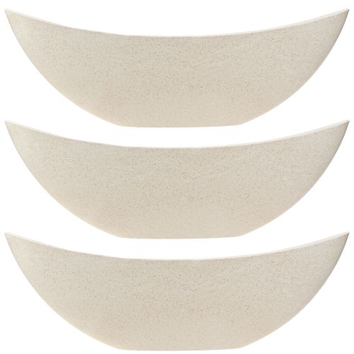 Artikel Plantenboot plantenschaal beige gemêleerd L38,5cm 3st