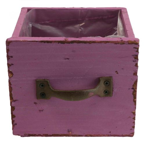 Artikel Plantenlade houten sierplantenbak paars 12,5cm