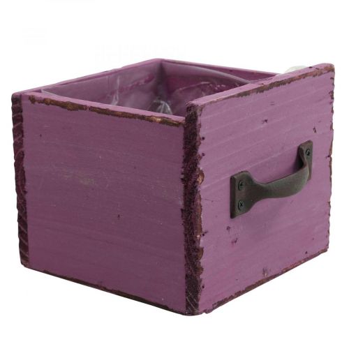 Artikel Plantenlade houten sierplantenbak paars 12,5cm