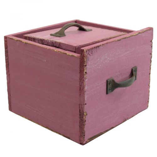 Artikel Plantenlade plantenbak hout paars 12,5/16cm set van 2