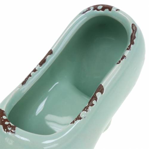 Floristik24 Planter Damesschoen Keramiek Turquoise, Groen, Blauwgrijs Assortiment 14 × 5cm H7cm 6st