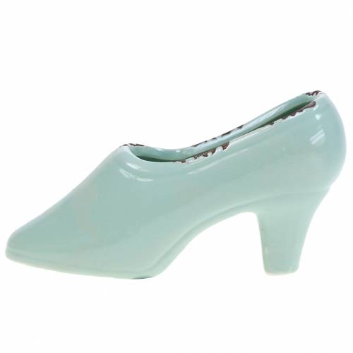 Floristik24 Planter Damesschoen Keramiek Turquoise, Groen, Blauwgrijs Assortiment 14 × 5cm H7cm 6st