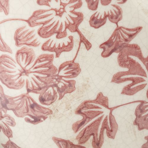 Artikel Decoratieve plantenpot met handvat, bloemenmotief, 21 cm