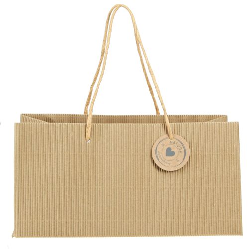 Artikel Plantenzakken papier naturel geribbeld 24x12x12cm 8 st