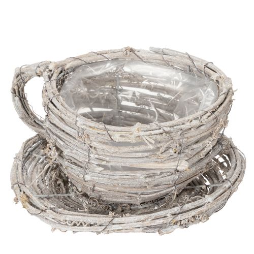 Artikel Theekopje van natuurlijk materiaal met een rustieke uitstraling, perfect voor een exclusieve interieurdecoratie (13 cm).