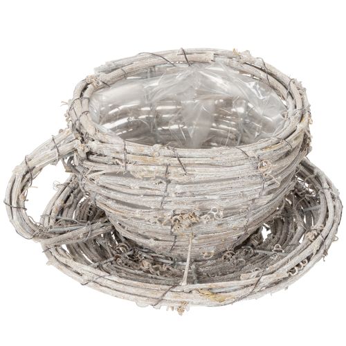 Artikel Theekopje van natuurlijk materiaal met een rustieke uitstraling, perfect voor een exclusieve interieurdecoratie (13 cm).