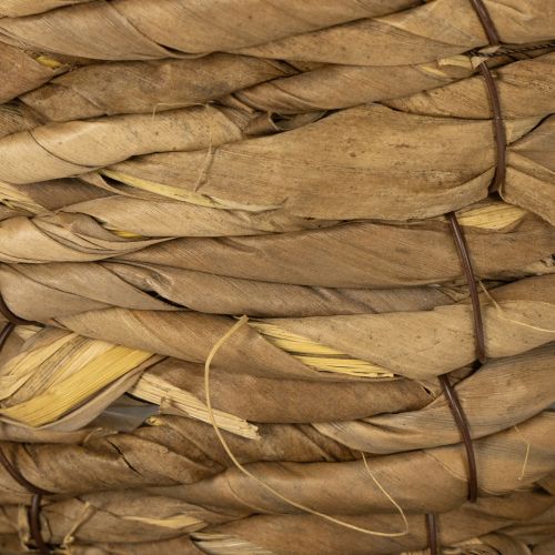 Artikel Plantenpotje met schotel, klein rieten plantenmandje, Ø17cm H13cm