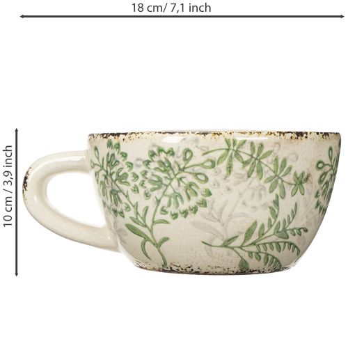 Artikel Keramische plantenpot met bloemenpatroon, kamerdecoratie, 18 cm