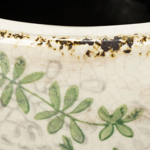 Artikel Keramische plantenpot met bloemenpatroon, kamerdecoratie, 18 cm