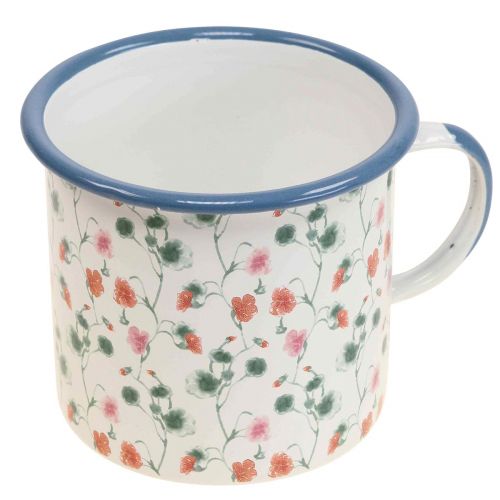 Artikel Plantenbeker emaille sierbeker bloemmotieven Ø11cm