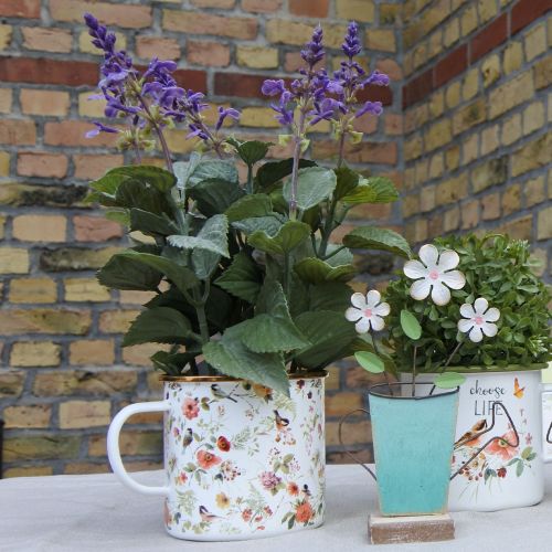 Artikel Plantenbeker Emaille beker voor het planten van bloemen Ø11cm