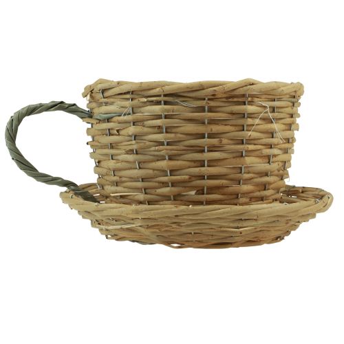Artikel Plantenbekermand wilg plantenpot naturel groen Ø18,5cm