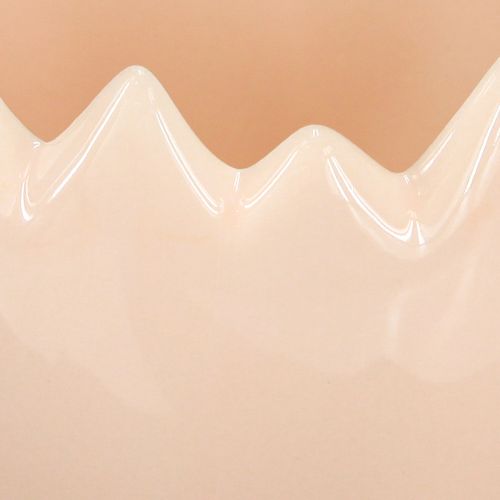 Artikel Eivormige bloempot met een gebroken rand voor creatieve plaatsing op vensterbanken en tafels, 9 cm, 3 stuks