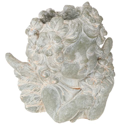 Bloempot engel gegoten stenen figuur grafdecoratie 19,5×12×19,5cm