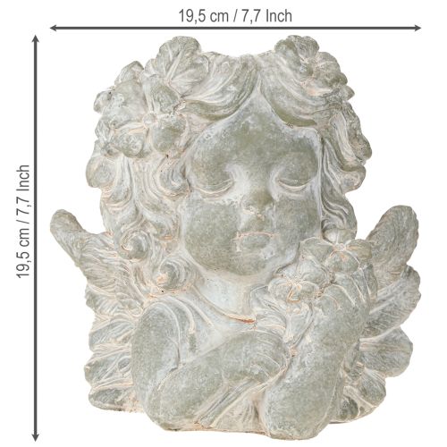 Artikel Bloempot engel gegoten stenen figuur grafdecoratie 19,5×12×19,5cm