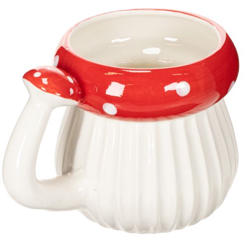 Keramische mok met vliegenzwammotief als decoratie, 10 cm | Floristik24.nl