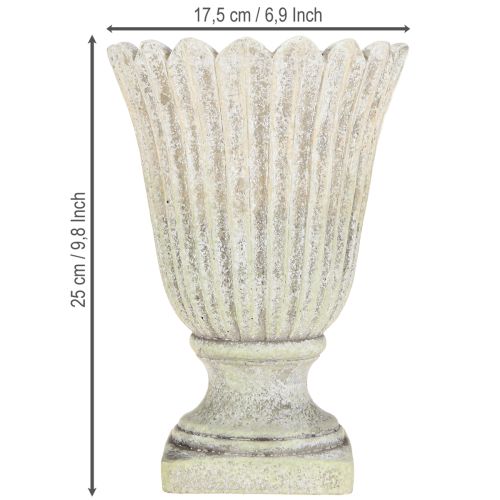 Artikel Bloempot gegoten steen trofee antieke stijl grijs Ø17,5cm H25cm