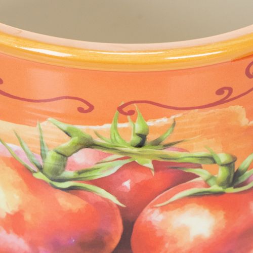 Artikel Tomatenplantenpotten set, keramische decoratieve bloempotten voor keuken en retro interieur, 14 cm, set van 3