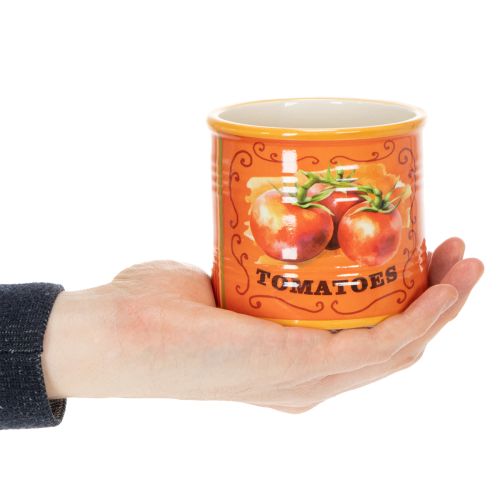 Artikel Tomatenplantenpotten set, keramische decoratieve bloempotten voor keuken en retro interieur, 14 cm, set van 3