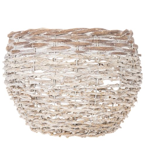 Ronde gevlochten mand, grote decoratieve plantenmand, 23 cm | Floristik24.nl