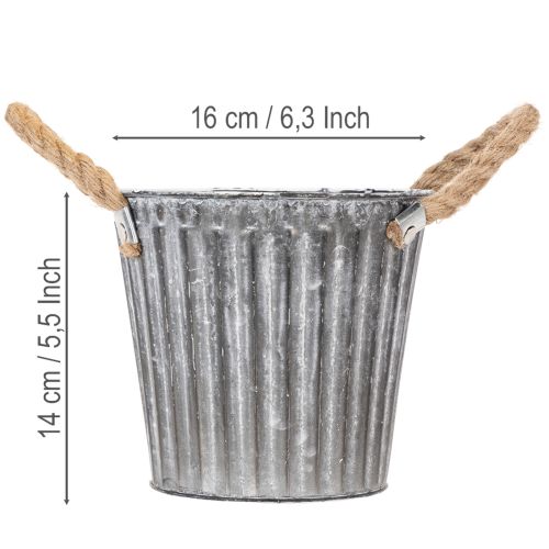 Metalen plantenpot,