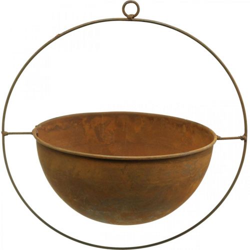 Floristik24 Sierschaal metaal decor ring patina hangende decoratie Ø27cm