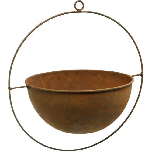 Floristik24 Sierschaal metaal decor ring patina hangende decoratie Ø27cm