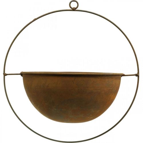Floristik24 Sierschaal metaal decor ring patina hangende decoratie Ø27cm