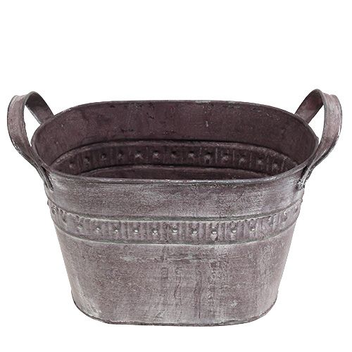 Floristik24 Bloempot ovaal 20cm x 12cm H14cm paars