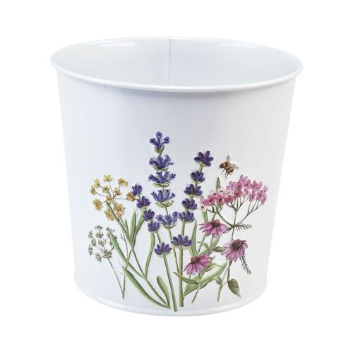 Floristik24 Plantenpot, bloempot metaalplaat plantenbak Ø15cm H14cm