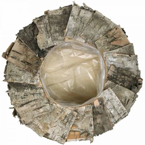 Floristik24 Plantpot ronde berkenbast plantenpot Ø25cm H10cm