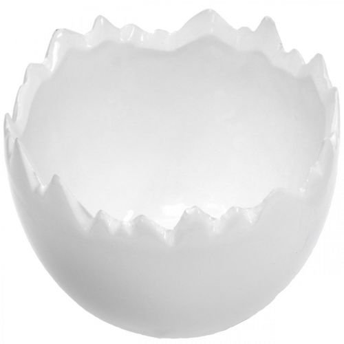 Floristik24 Bloempot eierschaal wit Ø12cm H9cm 2st