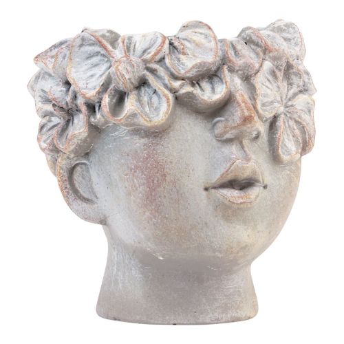 Artikel Plantenpot gezicht plantenbak buste betonlook H14cm
