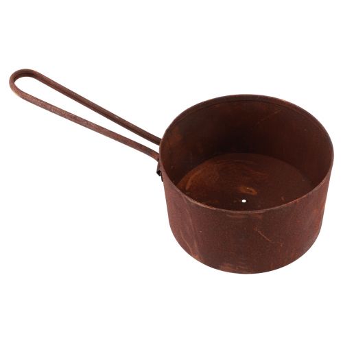 Artikel Plantenpot metalen plantenbak roestpan decoratie Ø20cm H11cm