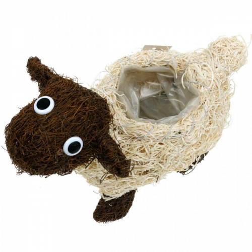 Artikel Plantenpot schaap liaan bruin gebleekt 35×14cm H26cm