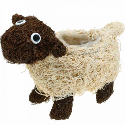 Artikel Plantenpot schaap liaan bruin gebleekt 35×14cm H26cm
