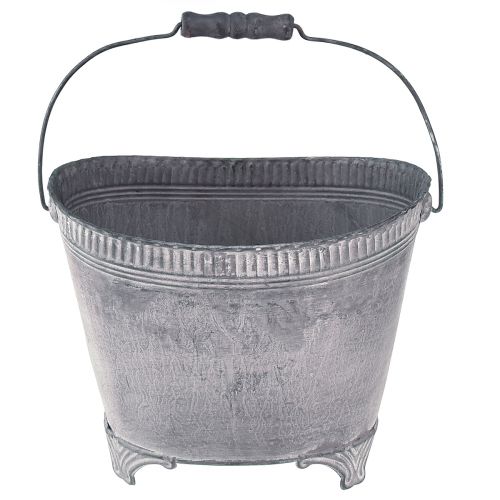 Floristik24 Plantenbak plantenbak metaal bloempot paars wit H16,5cm